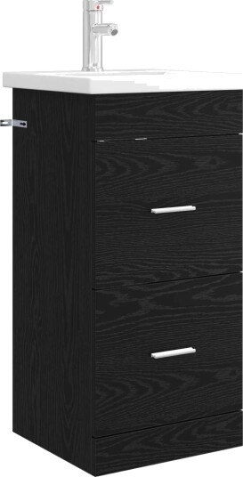 Badmøbel med vask Svart eik 42 x 40 x 84,5 cm Konstruert tre Badmøbel med vask Svart eik 42 x 40 x 84,5 cm Konstruert tre