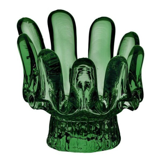 Kosta Boda   Sunflower lyslykt 9,2 cm emerald green