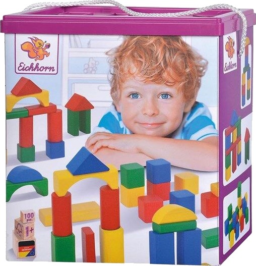 Eichhorn Wooden Colored Blocks 100dlg. Eichhorn Wooden Colored Blocks 100dlg.