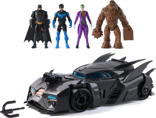 Batman Crusader Batmobile med BatHook og 4 Figurer