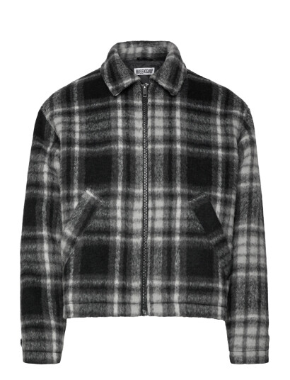 Weekday Relaxed Wool-Blend Zip Jacket - Grey - XL Weekday Relaxed Wool-Blend Zip Jacket - Grey - XL
