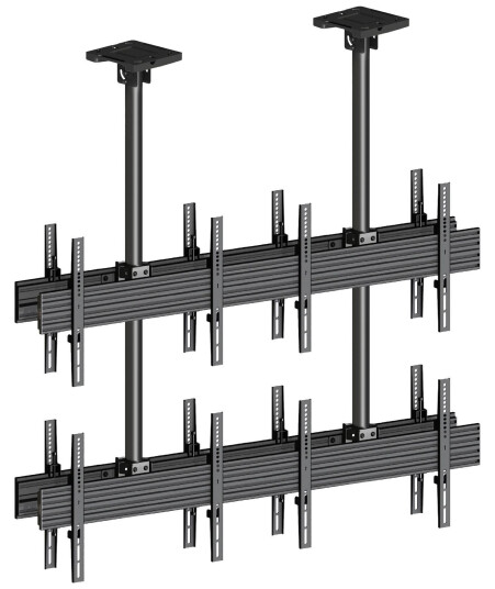 Multibrackets M Ceiling Mount Pro MBC2X2U2 monteringssett - for 8 LCD-skjermer - svart