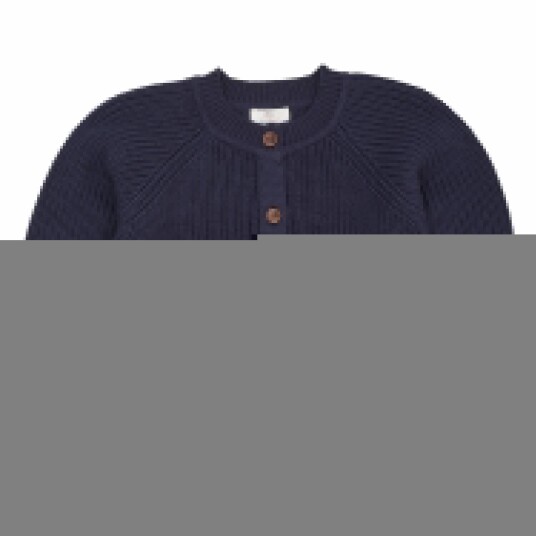 COPENHAGEN COLORS Navy Strikket Classic Rib Cardigan 98