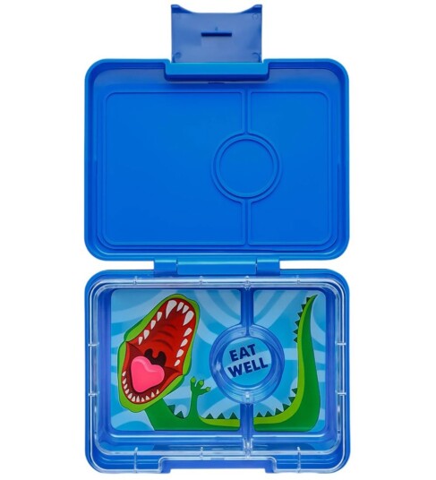 Yumbox Snack 3 Sections Lunchbox Surf Blue/Dinosaur