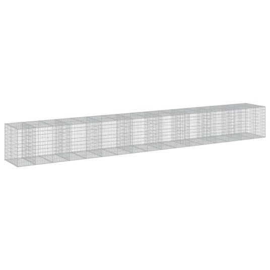 Gabionkurv med deksel 950x100x100 cm galvanisert jern Gabionkurv med deksel 950x100x100 cm galvanisert jern