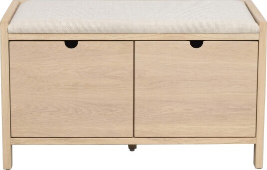 Rowico Home Hillmond benk Hvitpigmentert/beige 80 x 40 cm Hvit Rowico Home Hillmond benk Hvitpigmentert/beige 80 x 40 cm Hvit