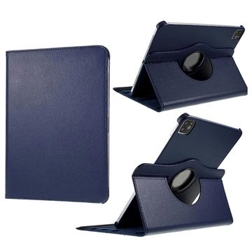 iPad Pro 12.9 2021/2022/Air 13 (2024) 360 Roterende Folio-etui Blå