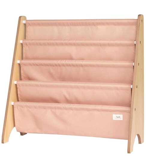 3 Sprouts 3 Sprouts Book Rack, Clay - Pink - ONE SIZE 3 Sprouts 3 Sprouts Book Rack, Clay - Pink - ONE SIZE