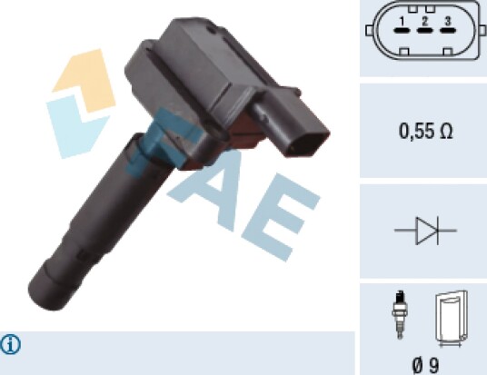 Tennspole coil FAE 80455 Tennspole coil FAE 80455