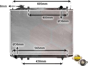 VAN WEZEL 27002235 Radiator motorkjøling VAN WEZEL 27002235 Radiator motorkjøling