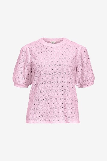 Object - Topp objLaila S/S RE Top Noos - Rosa