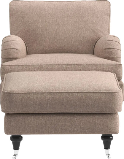 Howard Classic Lenestol med Fotskammel - Mørk beige