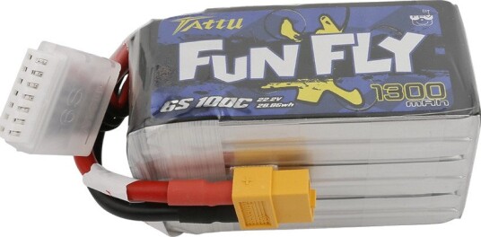 Gens Ace & Tattu Tattu Funfly LiPo-Batteri 1300mAh 6S 22.2V 100C XT60 For RC-Modell Gens Ace & Tattu Tattu Funfly LiPo-Batteri 1300mAh 6S 22.2V 100C XT60 For RC-Modell