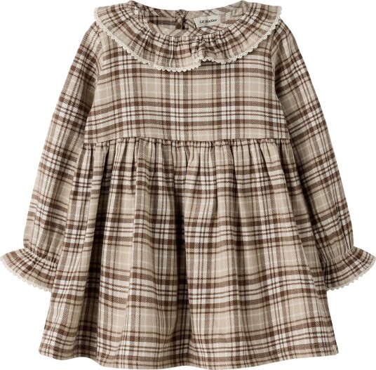 Lil" Atelier Kjole - NmfRenrik - White Pepper - Lil Atelier - 2 år (92) - Kjole Beige Brun