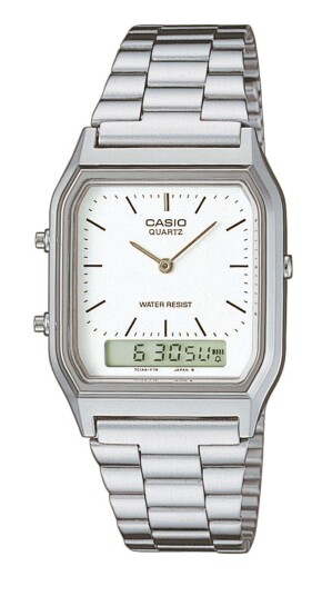 Casio Herreklokke AQ 230A 7DMQYES Collection Hvit/Stål 38.8x27.8 mm