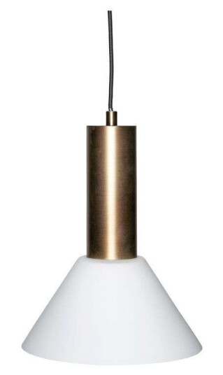 Contrast Taklampe 28 cm Messing/Hvit