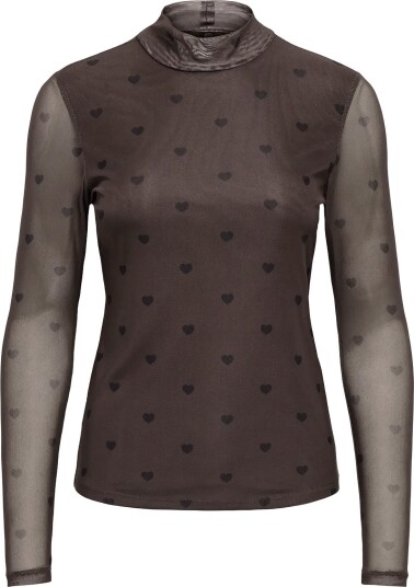 ONLY Onlerica Mesh L/S Top Jrs Noos Brown S