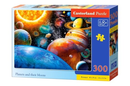 Castorland Planets And Their Moons 300 Pcs, 300 Stykker, Verdensrommet, 8 År