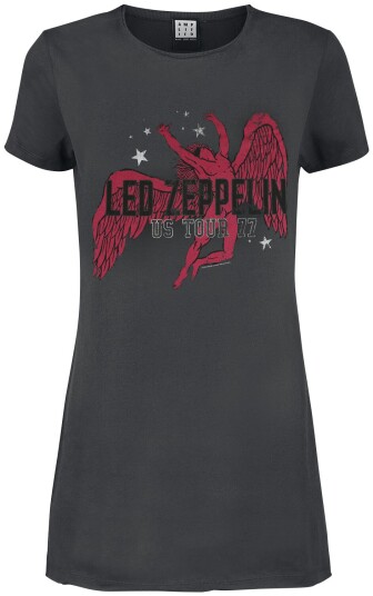 Led Zeppelin Kort kjole Amplified Collection Icarus S til XXL Damer koksgrå