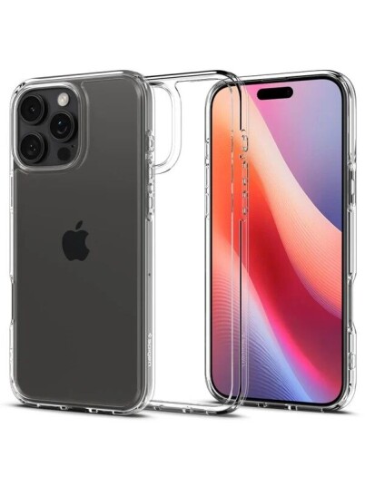 Spigen Crystal Hybrid Mobildeksel til iPhone 16 Pro Max - Gjennomsiktig