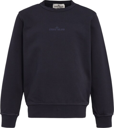 Stone Island Collegegenser Navy Blue m. Trykk Stone Island 10 år 140 Collegegenser Blå