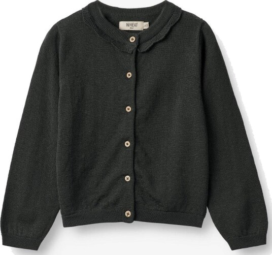 Wheat Knit Cardigan Amy Black Coal (116 / 6 år)