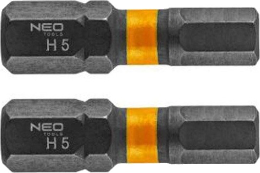 Neo Tools Hex-Bits Til Innsats 5 X 25 Mm, 2 Stk
