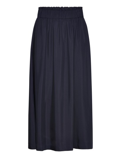 GANT Fluid Twill Pull On Midi Skirt   Navy   42