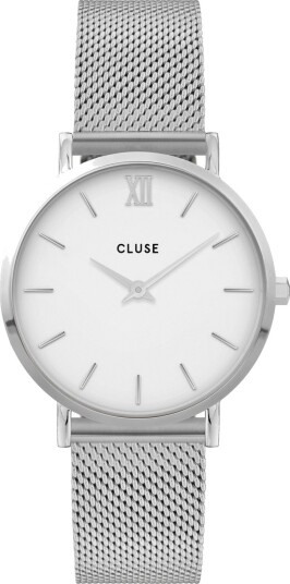 Cluse Minuit Steel White Mesh CW0101203002 Cluse Minuit Steel White Mesh CW0101203002