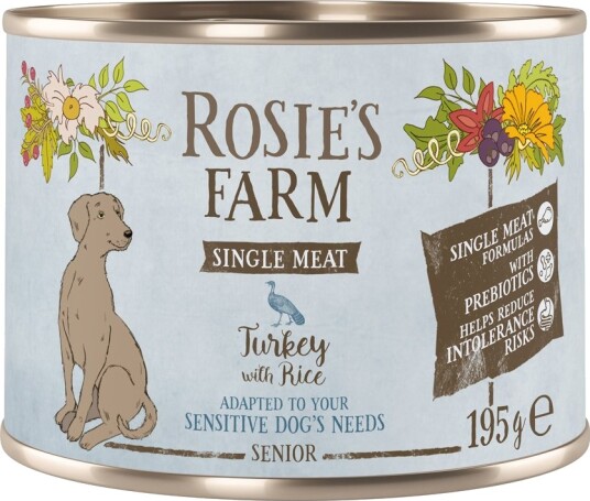 Rosie'S Farm Våtfôr Senior Single Meat Og Ris Kalkun 6 X 195 G Rosie'S Farm Våtfôr Senior Single Meat Og Ris Kalkun 6 X 195 G