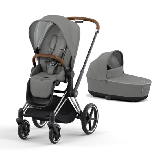 Komplett Barnevogn Cybex Priam Brown Chrome Soho Grey