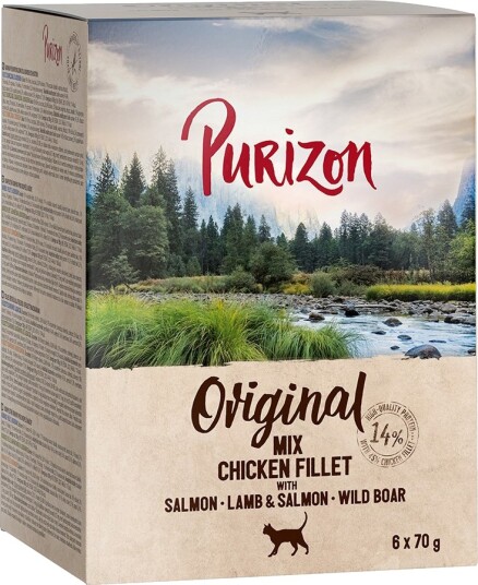 Purizon Våtfôr Adult Kornfri Mix Pakke 3 Varianter 6 X 70 G