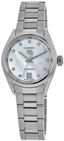 TAG Heuer Dameklokke WBN2412.BA0621 Carrera Hvit/Stål Ø29 mm
