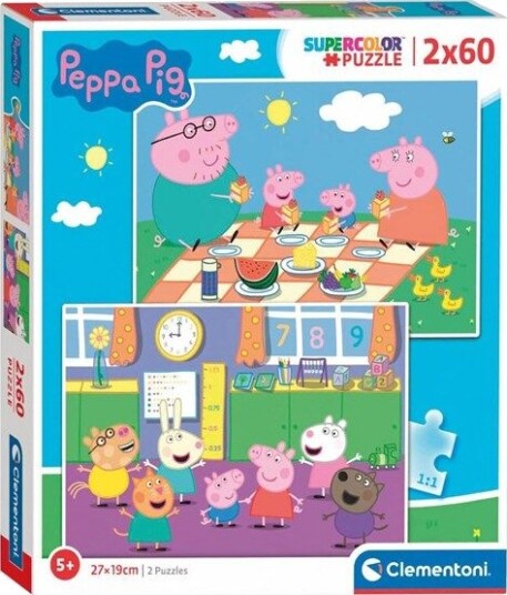 Clementoni Puzzle Peppa Pig 2x60st. Gulv