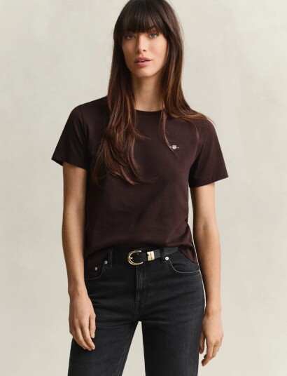 Gant Reg Shield Ss T Shirt Brown XL