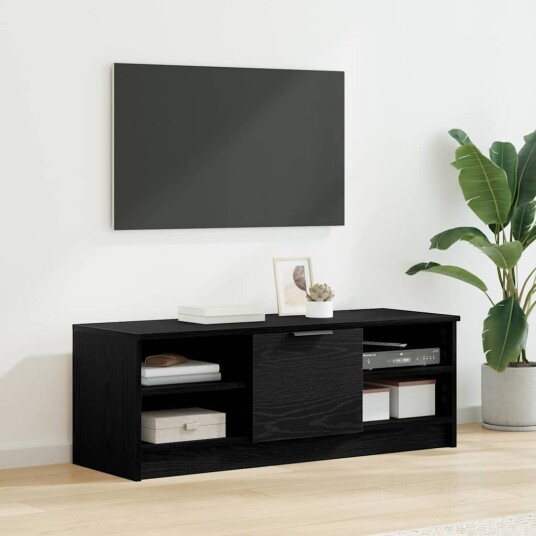  TV skap Svart Eik 102 x 35 x 36,5 cm Konstruert tre