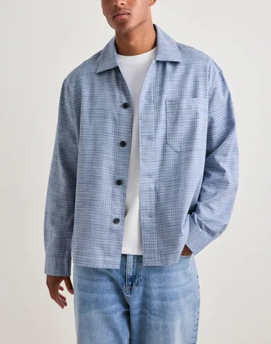 Selected Men Slhrlxhenry Overshirt Overshirts Blå