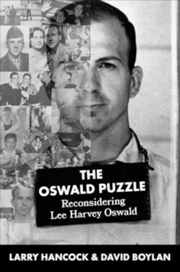Oswald Puzzle Reconsidering Lee Harvey Oswald Oswald Puzzle Reconsidering Lee Harvey Oswald