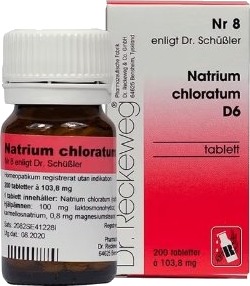 Cellesalt nr.8 (Natr chlor) D6 200 Tabletter Cellesalt nr.8 (Natr chlor) D6 200 Tabletter