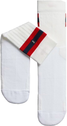 On Tennis Sock Dame White/Red 40-41