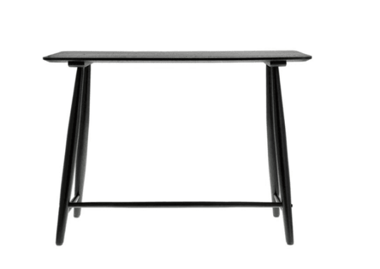 Bast Skrivebord 100x44,5x73 cm Massiv eik Svart