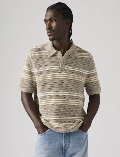 Levi"s® Laguna Sweater Polo Terrace St   Brown   L