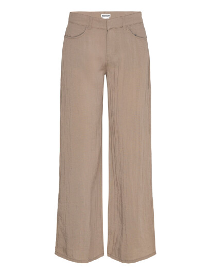 Weekday Loose Crinkle Trousers - Beige - 36 Weekday Loose Crinkle Trousers - Beige - 36
