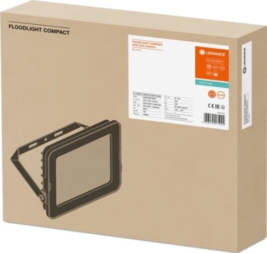 Ledvance Flomlys Led Projektor Flood Compact V 90W 840 Sym 100 Bk 4058075575004