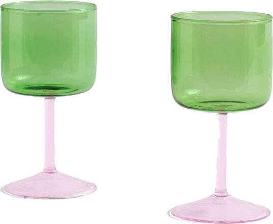 HAY Tint vinglass 25 cl 2-pakning Gr?nn-rosa HAY Tint vinglass 25 cl 2-pakning Gr?nn-rosa