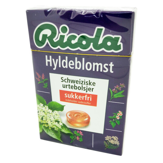 Ricola hylleblomst Sukkerfrie urtegodteri