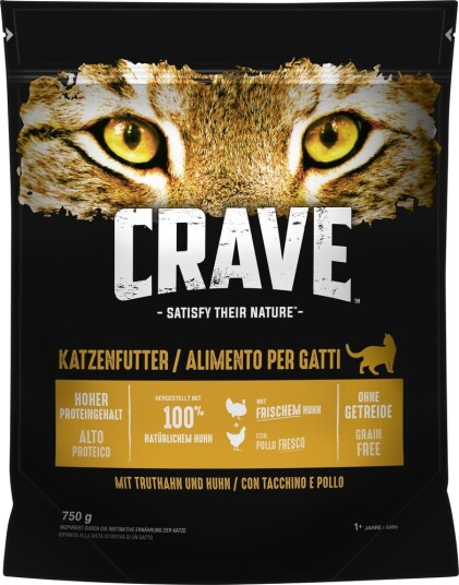 Crave tørrfôr Adult Cat & Chicken Turkey 6 x 750 g
