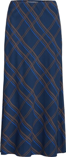 b.young Byfall Skirt DARK SAPPHIRE CHECK 44