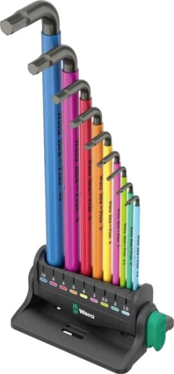 Wera 950/9 Hex-Plus Unbrakosett med Kulehode, 9 Deler