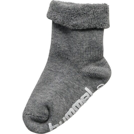 Hummel Grey Melange Mini Non Slip Strømpe 24-27